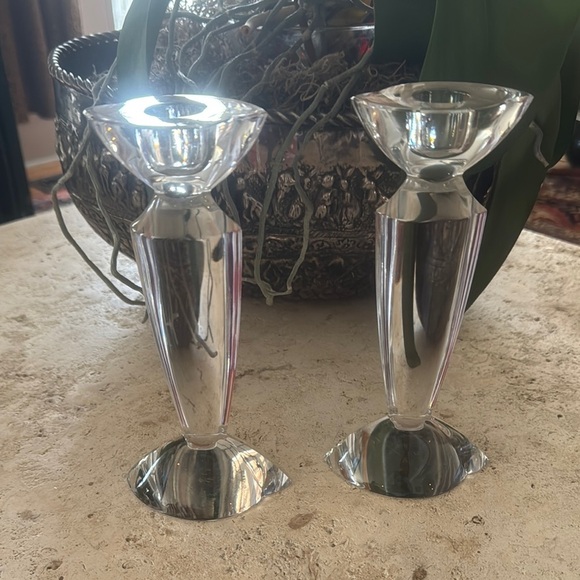 Bohemia Vintage crystal Elegant Candle Holders - Picture 1 of 5